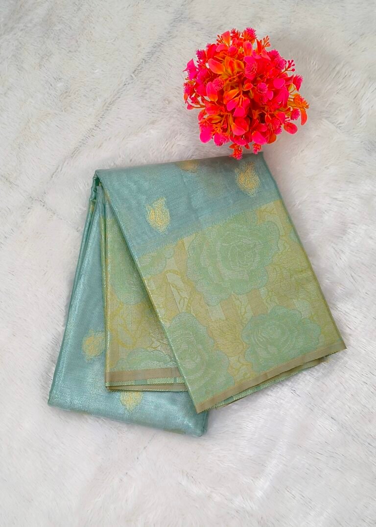 kanchi tissue bridal saree